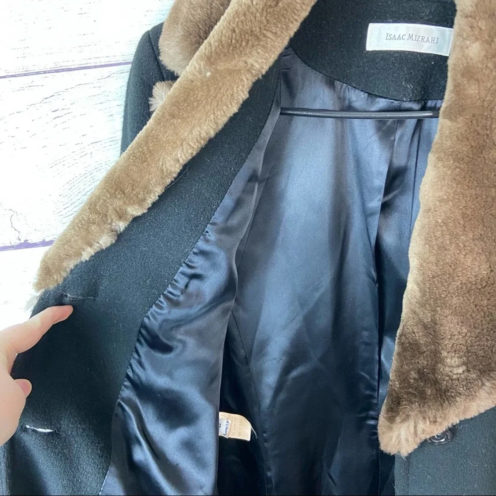 Vintage Isaac Mizrahi black wool trench coat - Picture 13 of 13